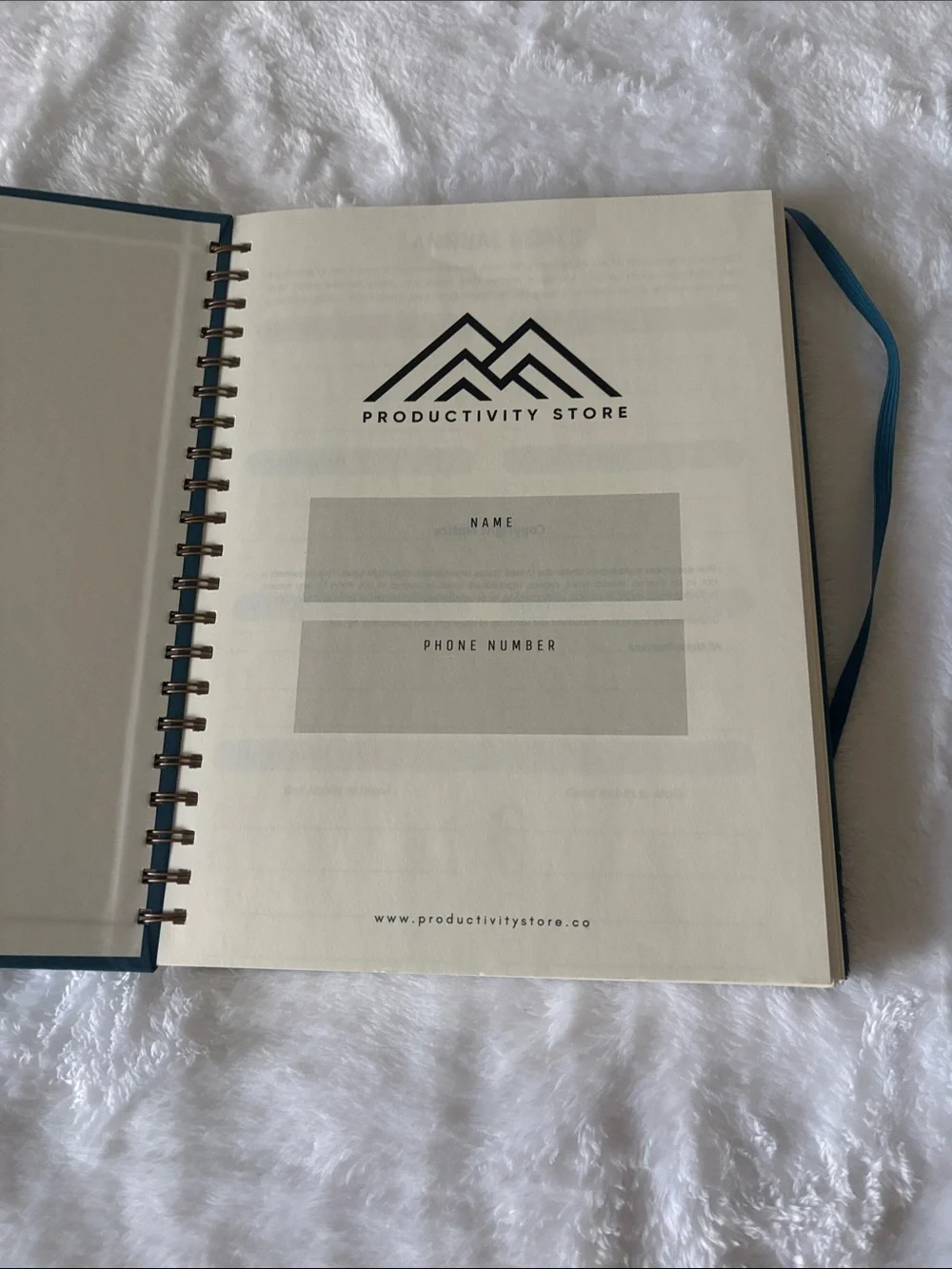 Produtivity Store weekly planner